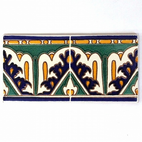 チュニジアプリントタイル 10x20 端MAKROODH