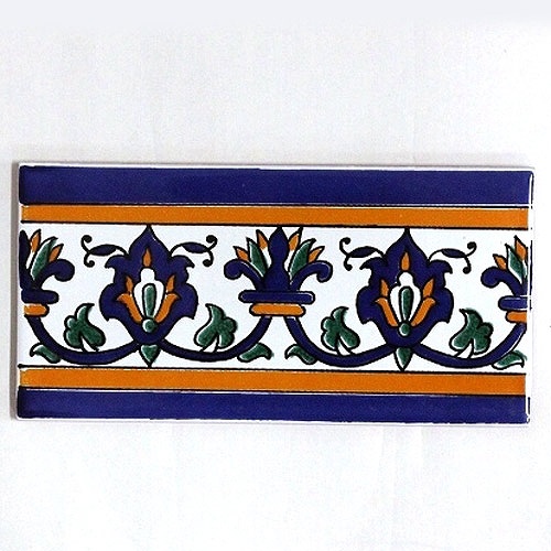 チュニジアプリントタイル 10x20 端KORBOUS