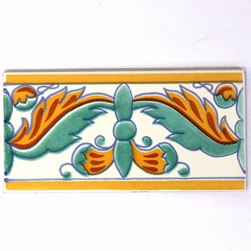 チュニジアプリントタイル 10x20 端HOURIA