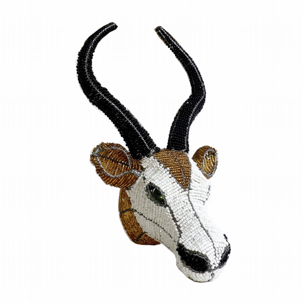 ジンバブエ ビーズアニマル ウォールデコ ガゼル