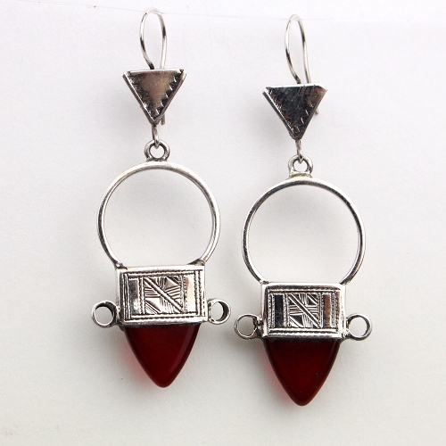 トゥアレグシルバーピアス 1816 一点もの