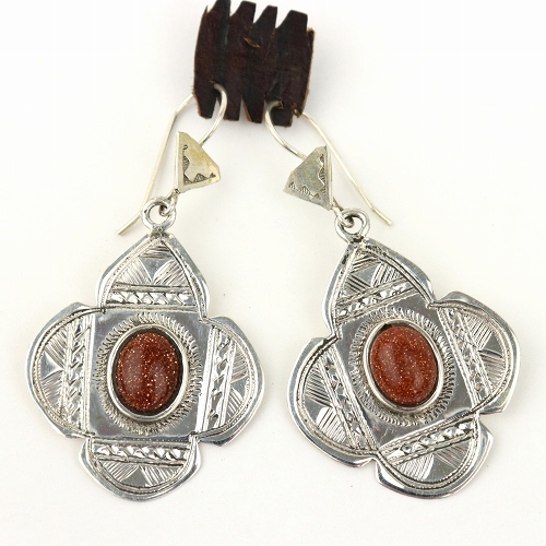 トゥアレグシルバーピアス1902 一点もの