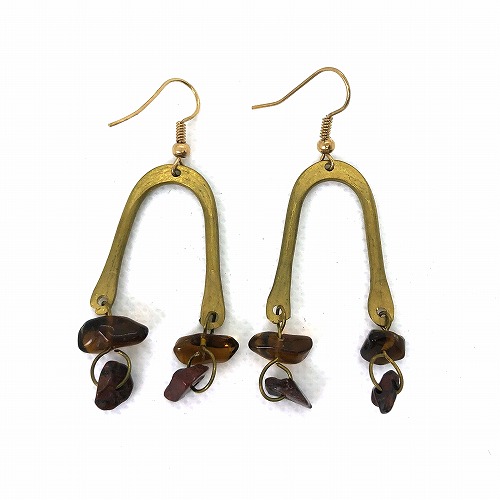 【SALE】グラスビーズ真鍮U字P