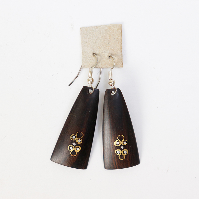 黒檀象嵌ピアス