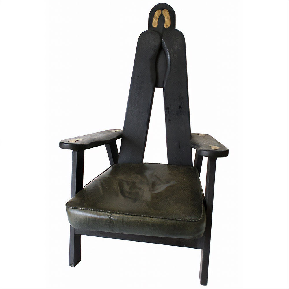 レザークッションの三角ソファー椅子 送料別