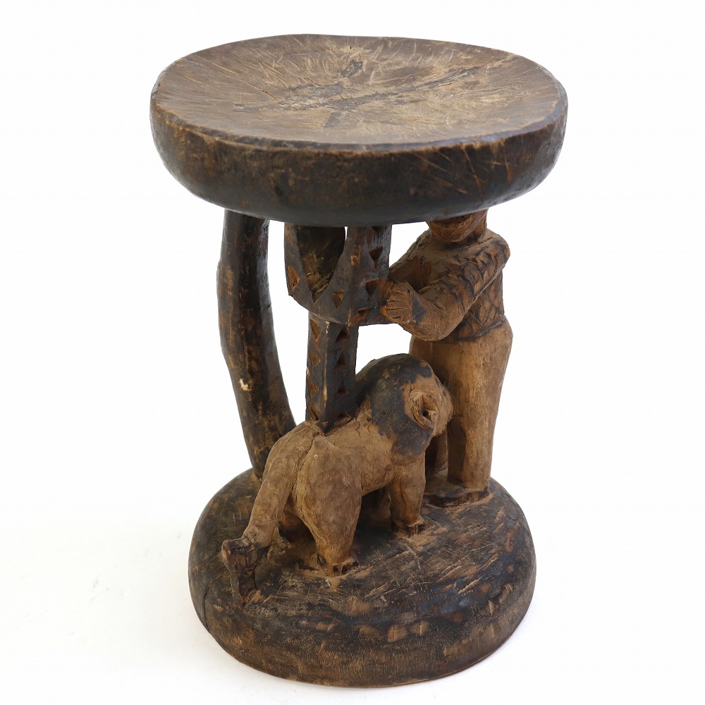 ジンバブエトンガスツール 中 アニマルベース 01 一点物